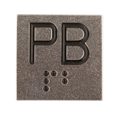 ETIQUETA "PB" BOTAO STEPC - PRETO