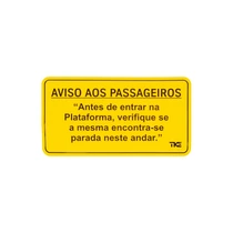 "ADESIVO ""AVISO AOS PASSAGEIROS""