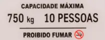 PLACA CAPAC. 10PES/750KG PORTUGUES