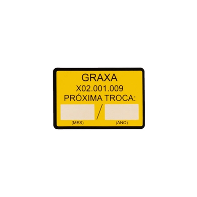 ETIQUETA P/TROCA DE GRAXA