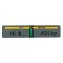 PLACA CAPACIDADE 6 PES.450kg GRAF.