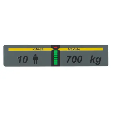 PLACA CAP MAXIMA 10 PESSOAS 700KG