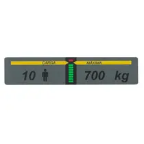 PLACA CAP MAXIMA 10 PESSOAS 700KG